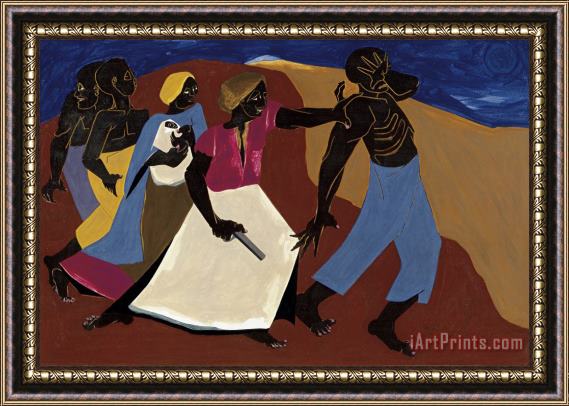 Jacob Lawrence Forward Framed Painting