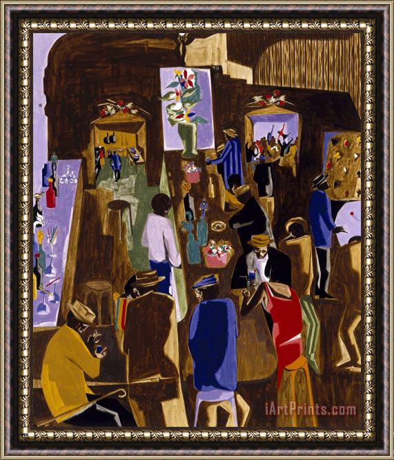 Jacob Lawrence The Brown Angel Framed Painting