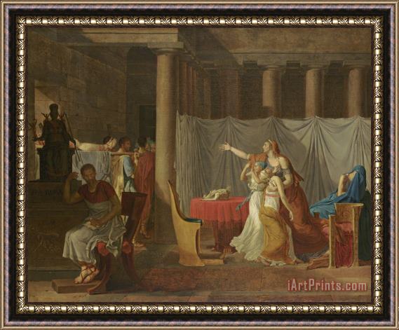 Jacques Louis David Lictors Bring Back to Brutus The Bodies of His Sons Framed Print
