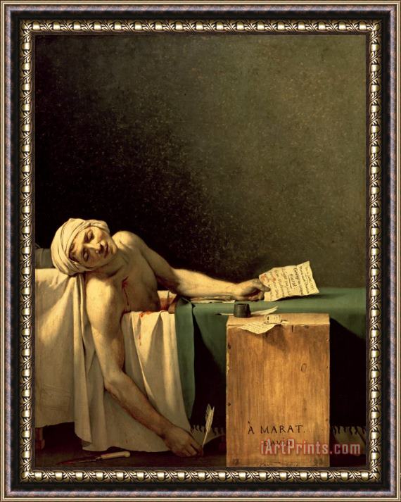 Jacques Louis David The Death of Marat Framed Painting