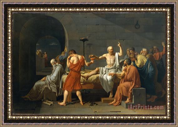 Jacques Louis David The Death of Socrates Framed Print