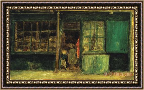 James Abbott McNeill Whistler Carlyle's Sweetstuff Shop Framed Print