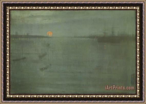 James Abbott McNeill Whistler Nocturne Blue And Gold Southampton Water Framed Print