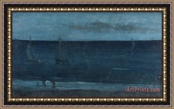 James Abbott McNeill Whistler Nocturne Blue And Silver鈥攂ognor Framed Painting