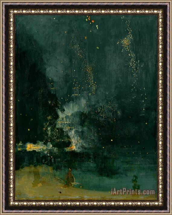 James Abbott Whistler The Falling Rocket Framed Print