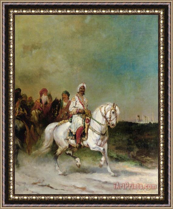 James Alexander Walker A Maharaja on a White Horse Framed Print