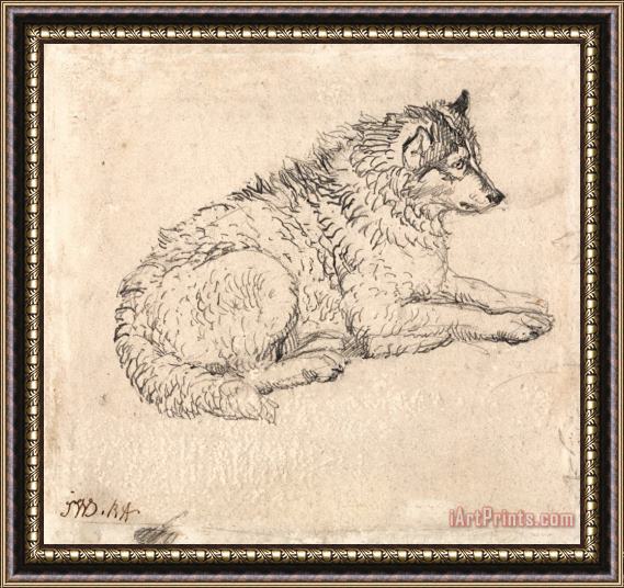 James Ward Arctic Dog, Facing Right Framed Print