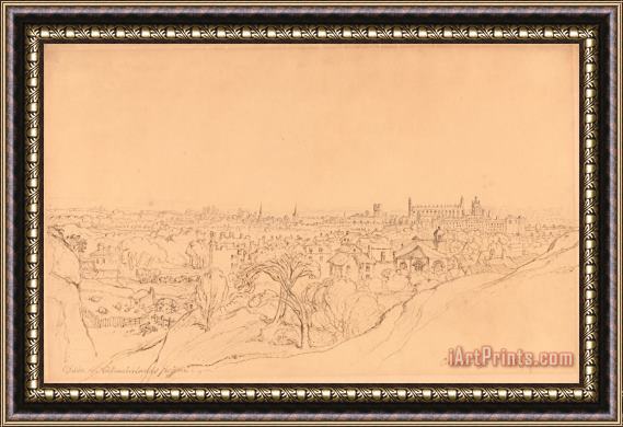 James Ward Study for The View of Cambridge From Castle Hill Framed Print