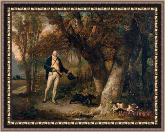 James Ward The Reverend Thomas Levett And Favourite Dogs, Cock Shooting Framed Print