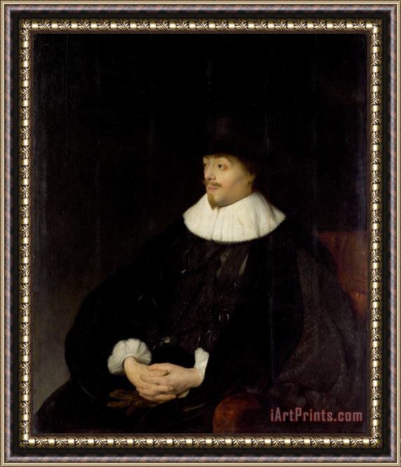 Jan Lievens Portrait of Constantijn Huygens Framed Print