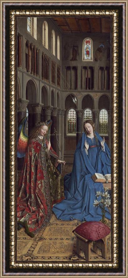 Jan van Eyck The Annunciation Framed Painting