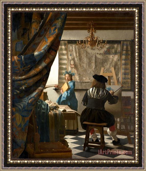 Jan Vermeer The Art of Painting Framed Painting