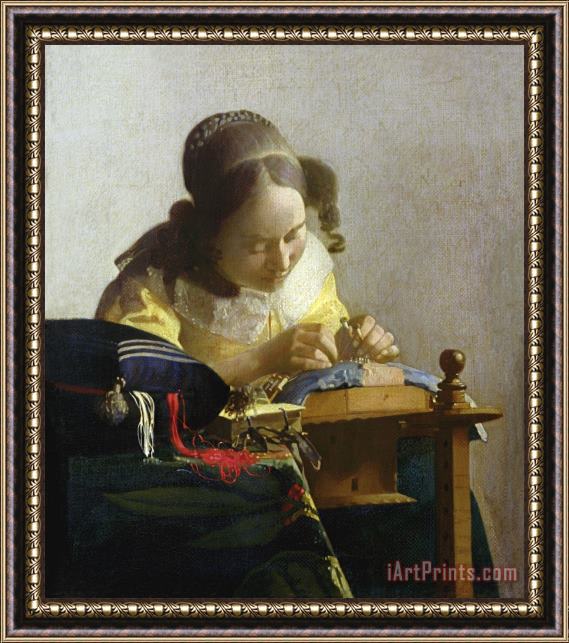 Jan Vermeer The Lacemaker Framed Painting