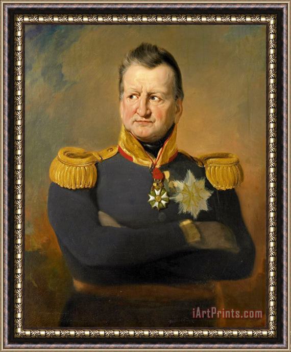Jan Willem Pieneman Portrait of Baron David Hendrik Chasse, Lieutenant General Framed Print