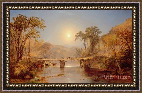 Jasper Francis Cropsey Indian Summer on the Delaware River Framed Painting