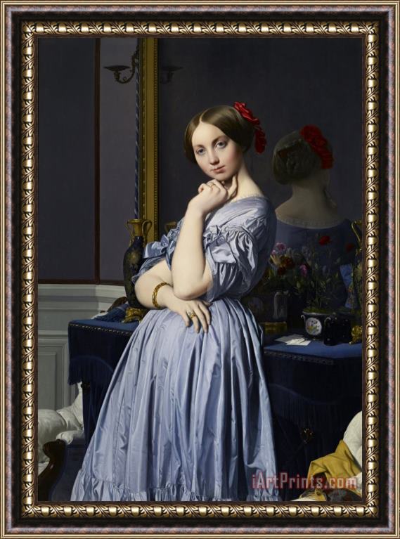 Jean Auguste Dominique Ingres Comtesse D'haussonville Framed Painting