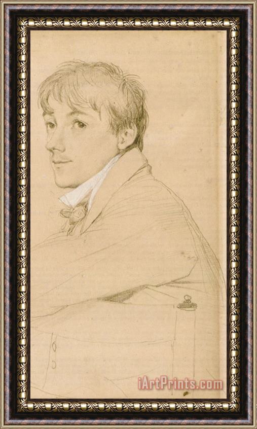 Jean Auguste Dominique Ingres Jeanlouis Provost, Seated And Resting His Left Arm on The Back of a Chair Framed Painting