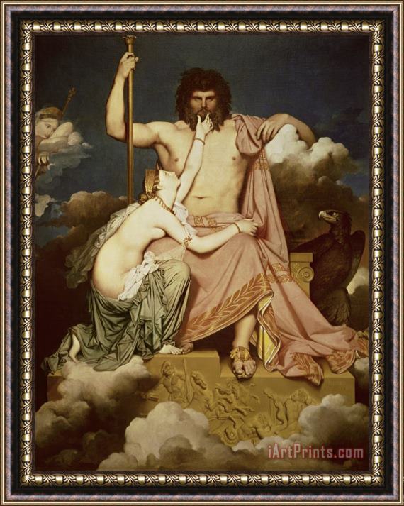 Jean Auguste Dominique Ingres Jupiter And Thetis Framed Print