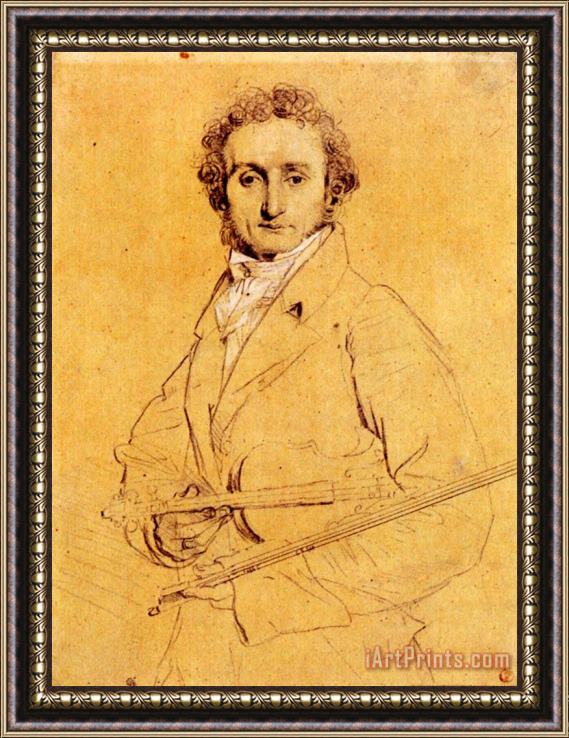 Jean Auguste Dominique Ingres Niccolo Paganini Framed Print