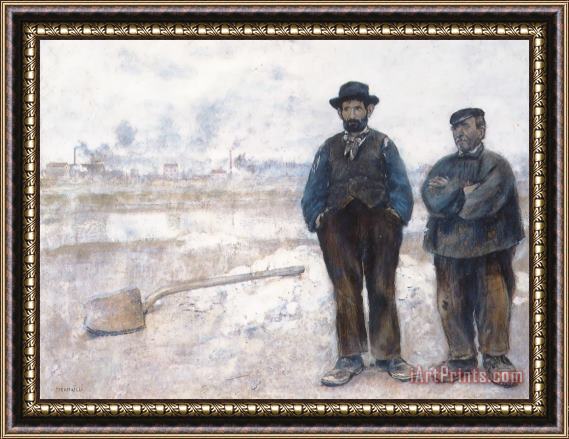 Jean Francois Raffaelli The Two Workmen Framed Painting