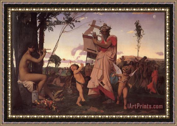 Jean Leon Gerome Bacchus And Cupid Framed Painting