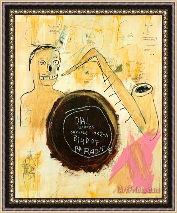 Jean-michel Basquiat Bird of Paradise Framed Painting