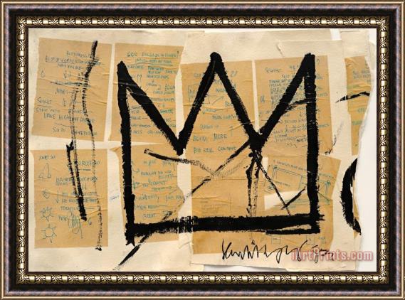 Jean-michel Basquiat Crown Framed Painting