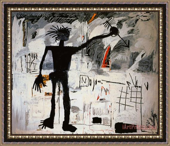 Jean-michel Basquiat Self Portrait Framed Painting