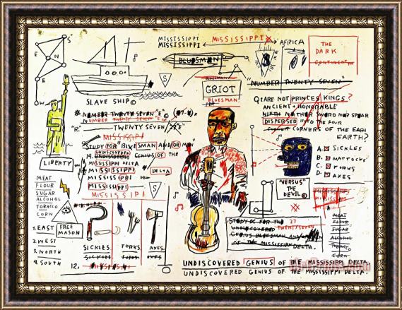 Jean-michel Basquiat Undiscovered Genius Framed Print