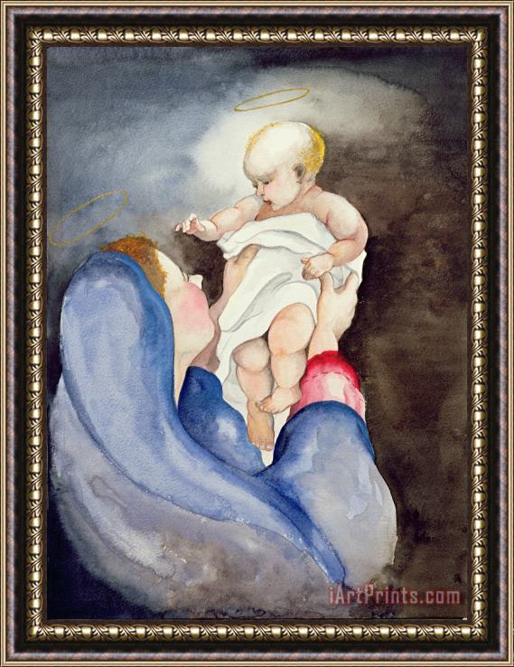 Jeanne Maze Madonna And Child Framed Painting