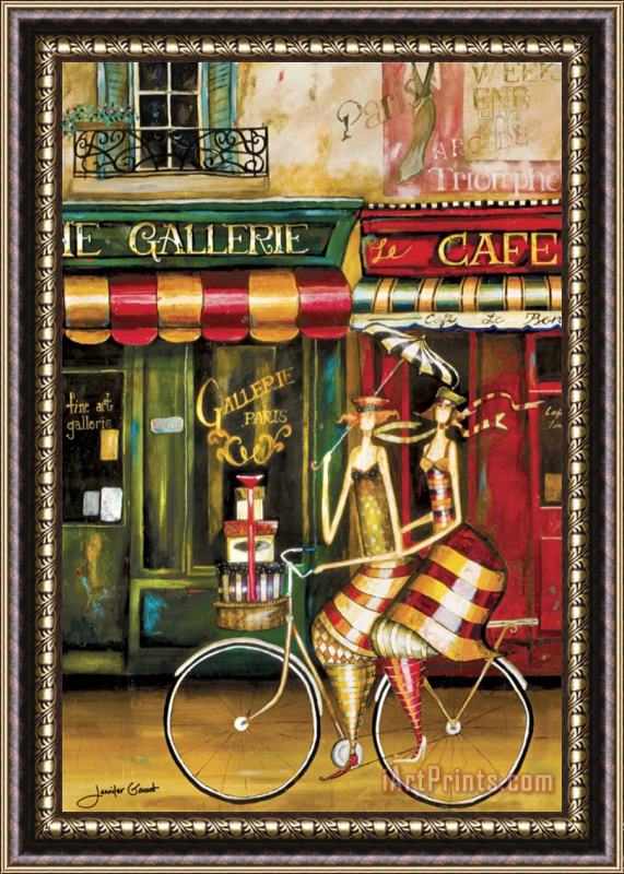Jennifer Garant Girlfriends in Paris Framed Painting