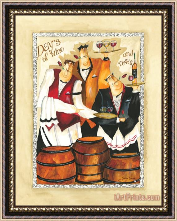 Jennifer Garant Wine Roses II Framed Painting