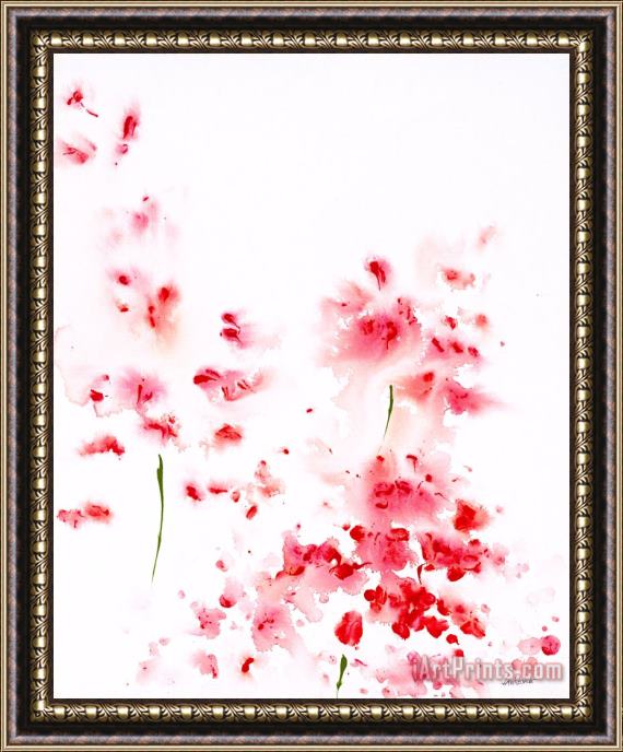 Jerome Lawrence Romance Red X Framed Painting