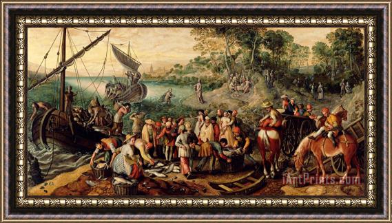 Joachim Beuckelaer The Miraculous Draught of Fishes Framed Print