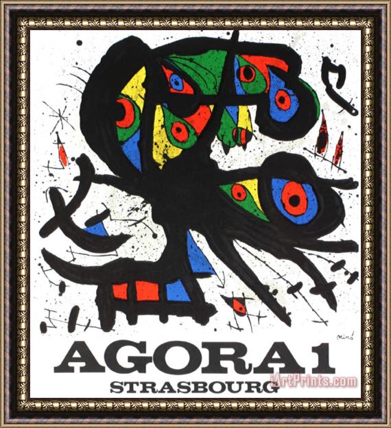 Joan Miro Agora1 Strasbourg 1971 Framed Print