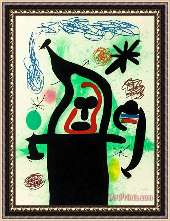 Joan Miro La Harpie, 1969 Framed Print