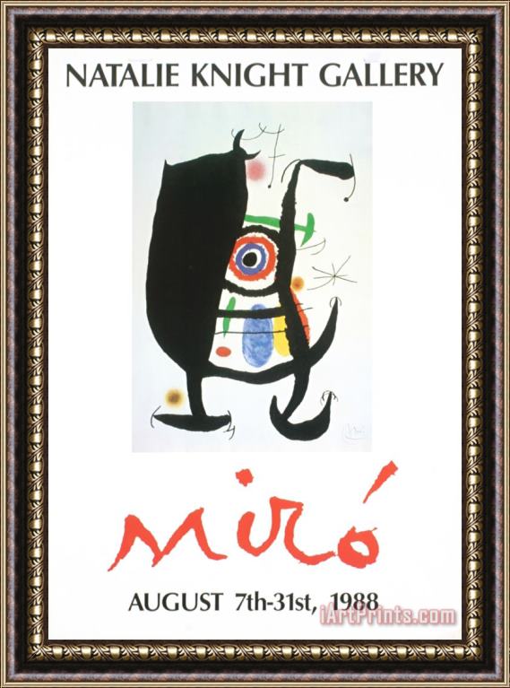 Joan Miro Natalie Knight Gallery Framed Print