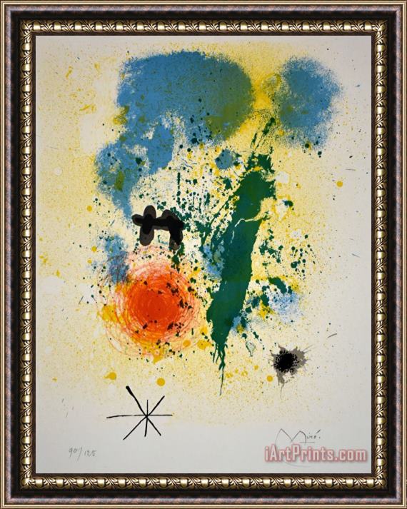 Joan Miro Preface, From 52 Affiches, 1963 Framed Painting