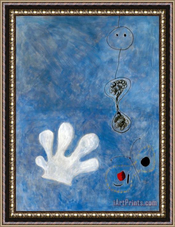 Joan Miro The White Glove, 1925 Framed Painting