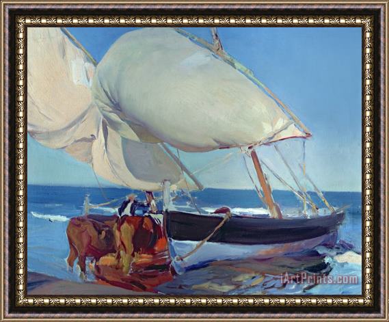 Joaquin Sorolla y Bastida Sailing Boats Framed Print