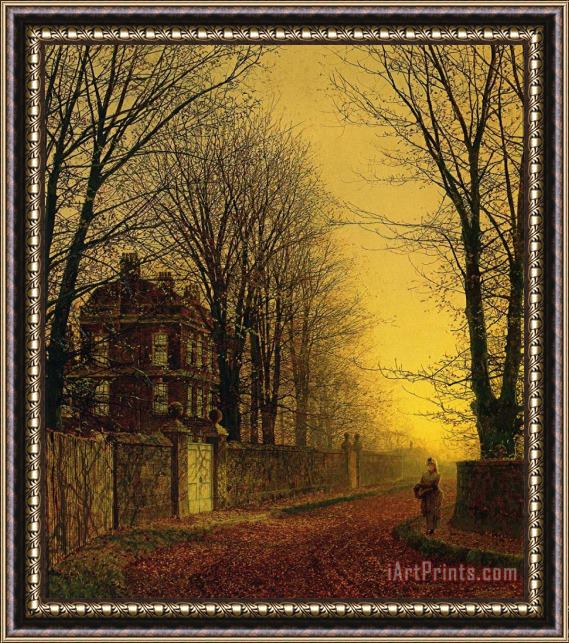 John Atkinson Grimshaw Autumn Gold Framed Painting