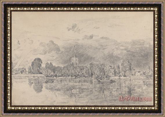 John Constable Fulham Church From Across The River Framed Print