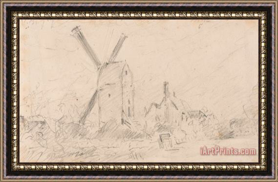 John Constable Landscape with Windmill Framed Painting