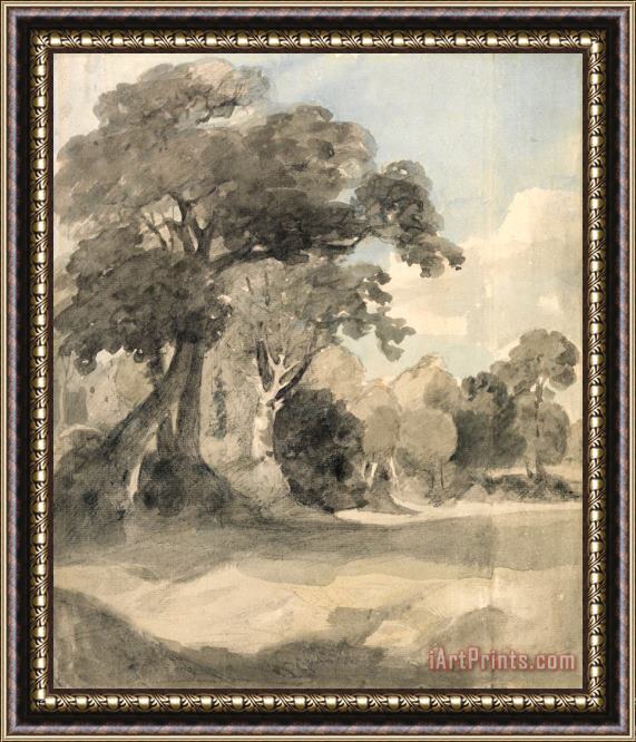 John Constable Trees in a Meadow Framed Print