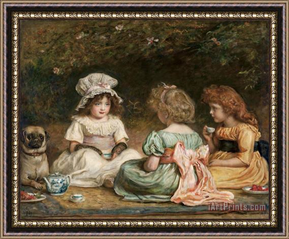 John Everett Millais Afternoon Tea (the Gossips) Framed Print