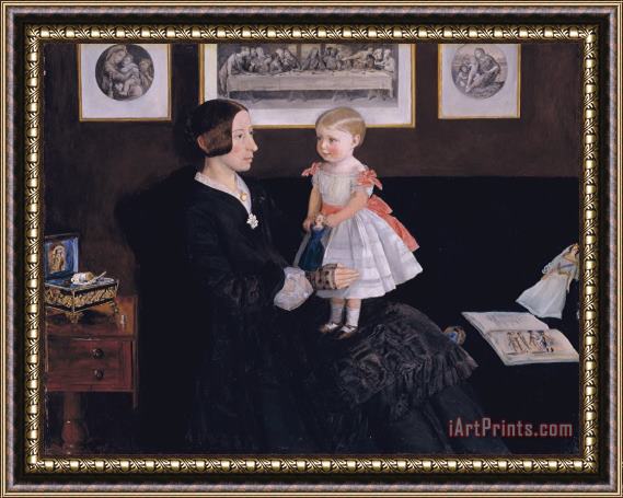 John Everett Millais Mrs James Wyatt Jr And Her Daughter Sarah Framed Print