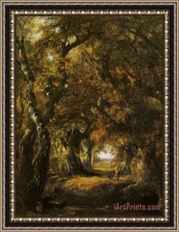 John Frederick Kensett Outskirts of Windsor Forest Framed Painting