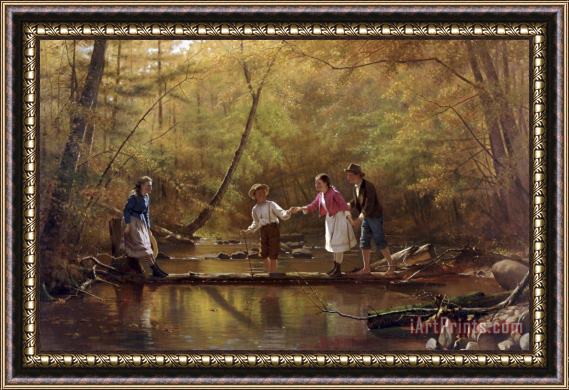 John George Brown The Country Gallants Framed Print