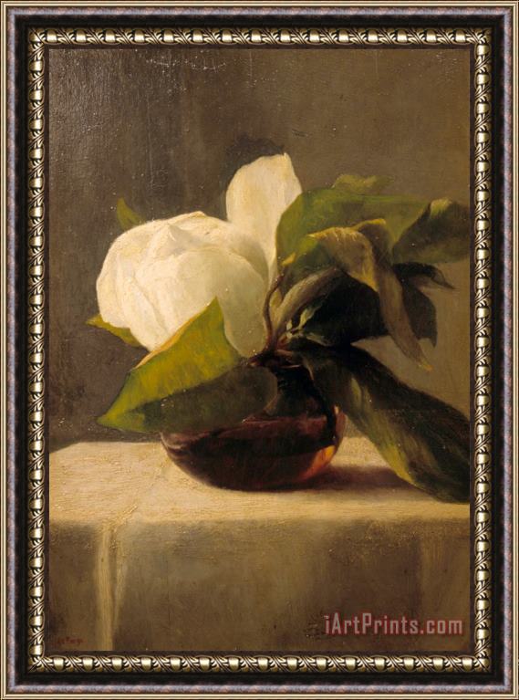 John LaFarge Magnolia Framed Painting