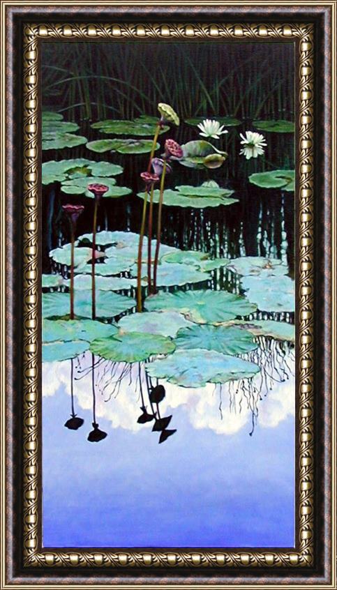 John Lautermilch Floating - Reflective Beauty Framed Painting
